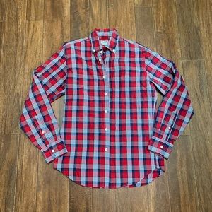 J Crew | Red and Blue plaid tailored button up